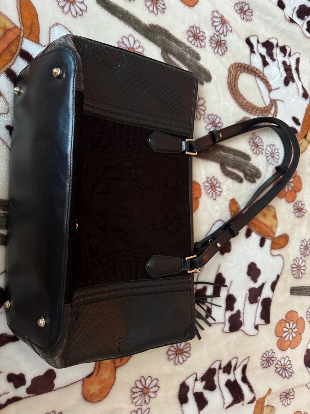 Brahmin Tote Bag - Classic Croc-Embossed Design